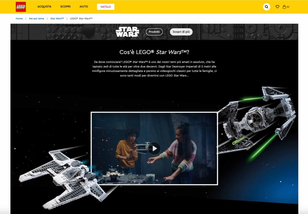 LEGO, esempio di storytelling wow per Star Wars